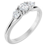 Three-Stone Engagement Ring — 1/2 CTW Natural Diamond