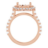 Halo-Style Engagement Ring — 9/10 CTW Lab Diamond Oval Center