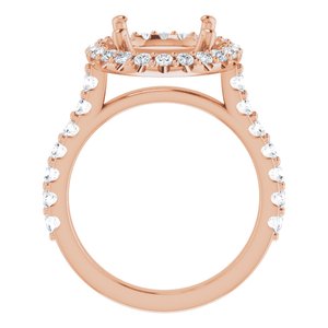 Halo-Style Engagement Ring — 9/10 CTW Lab Diamond Oval Center