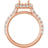 Halo-Style Engagement Ring — 5/8 CTW Natural Diamond Cushion Center
