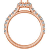Halo-Style Engagement Ring — 3/4 CTW Lab Diamond Oval Center