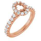 Halo-Style Engagement Ring — 3/4 CTW Lab Diamond Oval Center
