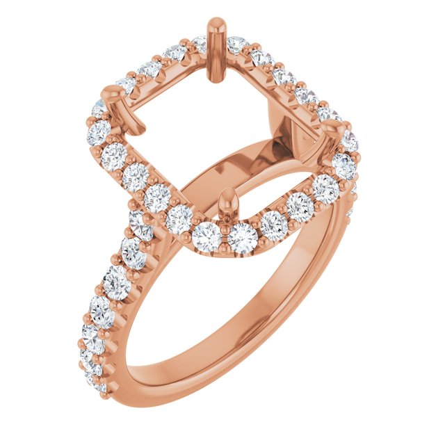 Halo-Style Engagement Ring — 3/4 CTW Natural Diamond Emerald Center