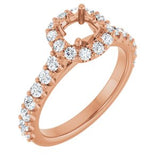 Halo-Style Engagement Ring — 1/2 CTW Natural Diamond Cushion Center