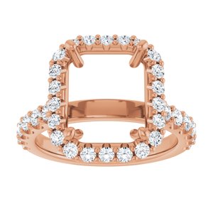 Halo-Style Engagement Ring — 3/4 CTW Natural Diamond Emerald Center