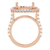 Halo-Style Engagement Ring — 7/8 CTW Natural Diamond Round Center