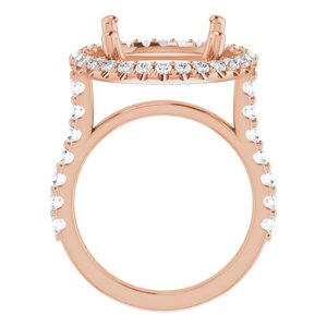 Halo-Style Engagement Ring — 7/8 CTW Natural Diamond Round Center
