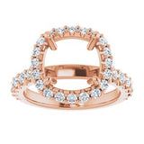 Halo-Style Engagement Ring — 3/4 CTW Natural Diamond Cushion Center