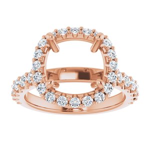 Halo-Style Engagement Ring — 3/4 CTW Natural Diamond Cushion Center