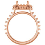Halo-Style Engagement Ring — 7/8 CTW Lab Diamond Cushion Center