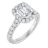 Halo-Style Engagement Ring — 2 1/2 CTW Lab Diamond Round Center