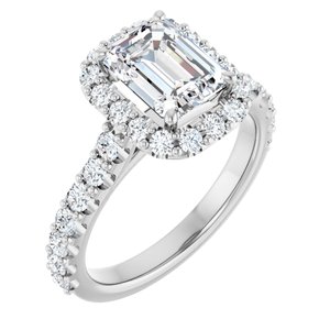 Halo-Style Engagement Ring — 2 1/2 CTW Lab Diamond Round Center