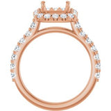Halo-Style Engagement Ring — 7/8 CTW Lab Diamond Emerald Center