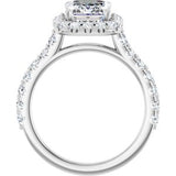 Halo-Style Engagement Ring — 3 1/3 CTW Lab Diamond Round Center