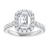 Halo-Style Engagement Ring — 2 1/2 CTW Lab Diamond Round Center