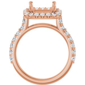 Halo-Style Engagement Ring — 9/10 CTW Lab Diamond Emerald Center