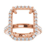 Halo-Style Engagement Ring — 7/8 CTW Natural Diamond Emerald Center