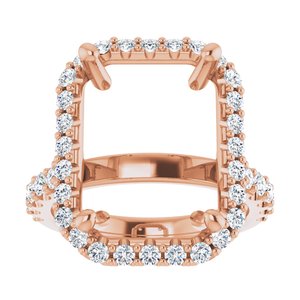Halo-Style Engagement Ring — 7/8 CTW Natural Diamond Emerald Center