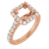 Halo-Style Engagement Ring — 7/8 CTW Lab Diamond Square Center