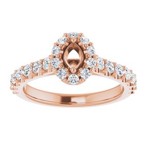 Halo-Style Engagement Ring — 3/4 CTW Lab Diamond Marquise Center