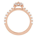Halo-Style Engagement Ring — 1/2 CTW Natural Diamond Marquise Center