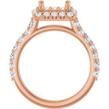 Halo-Style Engagement Ring — 7/8 CTW Lab Diamond Square Center