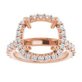 Halo-Style Engagement Ring — 9/10 CTW Lab Diamond Cushion Center