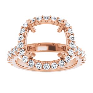 Halo-Style Engagement Ring — 9/10 CTW Lab Diamond Cushion Center