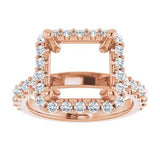 Halo-Style Engagement Ring — 9/10 CTW Lab Diamond Square Center
