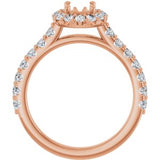 Halo-Style Engagement Ring — 5/8 CTW Natural Diamond Oval Center