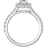 Halo-Style Engagement Ring — 1 1/2 CTW Lab Diamond Round Center