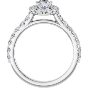 Halo-Style Engagement Ring — 1 1/2 CTW Lab Diamond Round Center