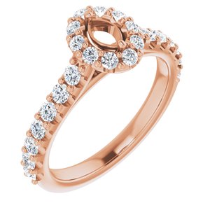 Halo-Style Engagement Ring — 3/4 CTW Lab Diamond Marquise Center