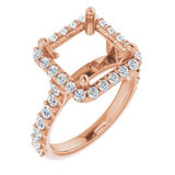 Halo-Style Engagement Ring — 9/10 CTW Lab Diamond Square Center