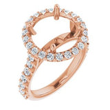 Halo-Style Engagement Ring — 9/10 CTW Lab Diamond Round Center