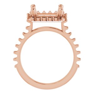 Halo-Style Engagement Ring — 9/10 CTW Lab Diamond Square Center
