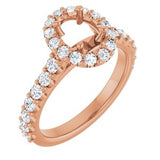 Halo-Style Engagement Ring — 5/8 CTW Natural Diamond Oval Center