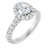 Halo-Style Engagement Ring — 1 1/2 CTW Lab Diamond Round Center