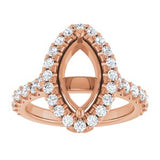 Halo-Style Engagement Ring — 7/8 CTW Lab Diamond Marquise Center