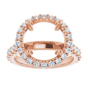Halo-Style Engagement Ring — 9/10 CTW Lab Diamond Round Center