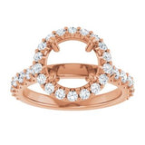 Halo-Style Engagement Ring — 7/8 CTW Lab Diamond Round Center