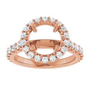 Halo-Style Engagement Ring — 7/8 CTW Lab Diamond Round Center