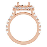 Halo-Style Engagement Ring — 3/4 CTW Natural Diamond Round Center