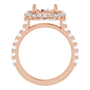 Halo-Style Engagement Ring — 3/4 CTW Natural Diamond Round Center