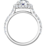 Halo-Style Engagement Ring — 2 1/3 CTW Lab Diamond Round Center