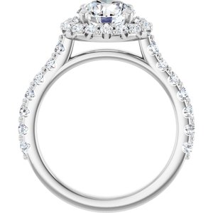 Halo-Style Engagement Ring — 2 1/3 CTW Lab Diamond Round Center