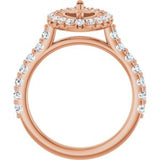 Halo-Style Engagement Ring — 7/8 CTW Lab Diamond Marquise Center
