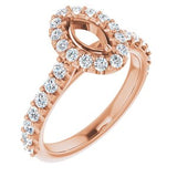 Halo-Style Engagement Ring — 5/8 CTW Natural Diamond Marquise Center