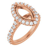 Halo-Style Engagement Ring — 7/8 CTW Lab Diamond Marquise Center