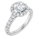 Halo-Style Engagement Ring — 1 3/4 CTW Lab Diamond Round Center